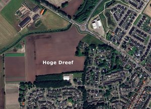 luchtfoto locatie De Hoge Dreef in Zundert