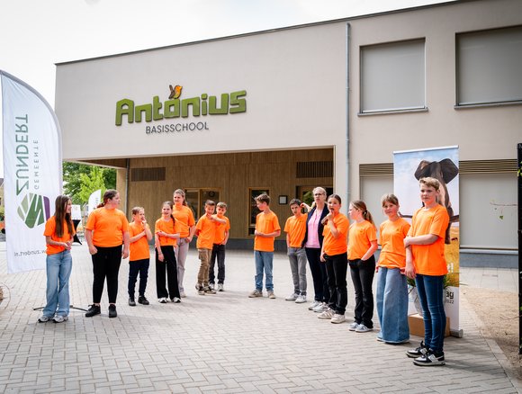 Leerlingen van groep 8 van de Antoniusschool